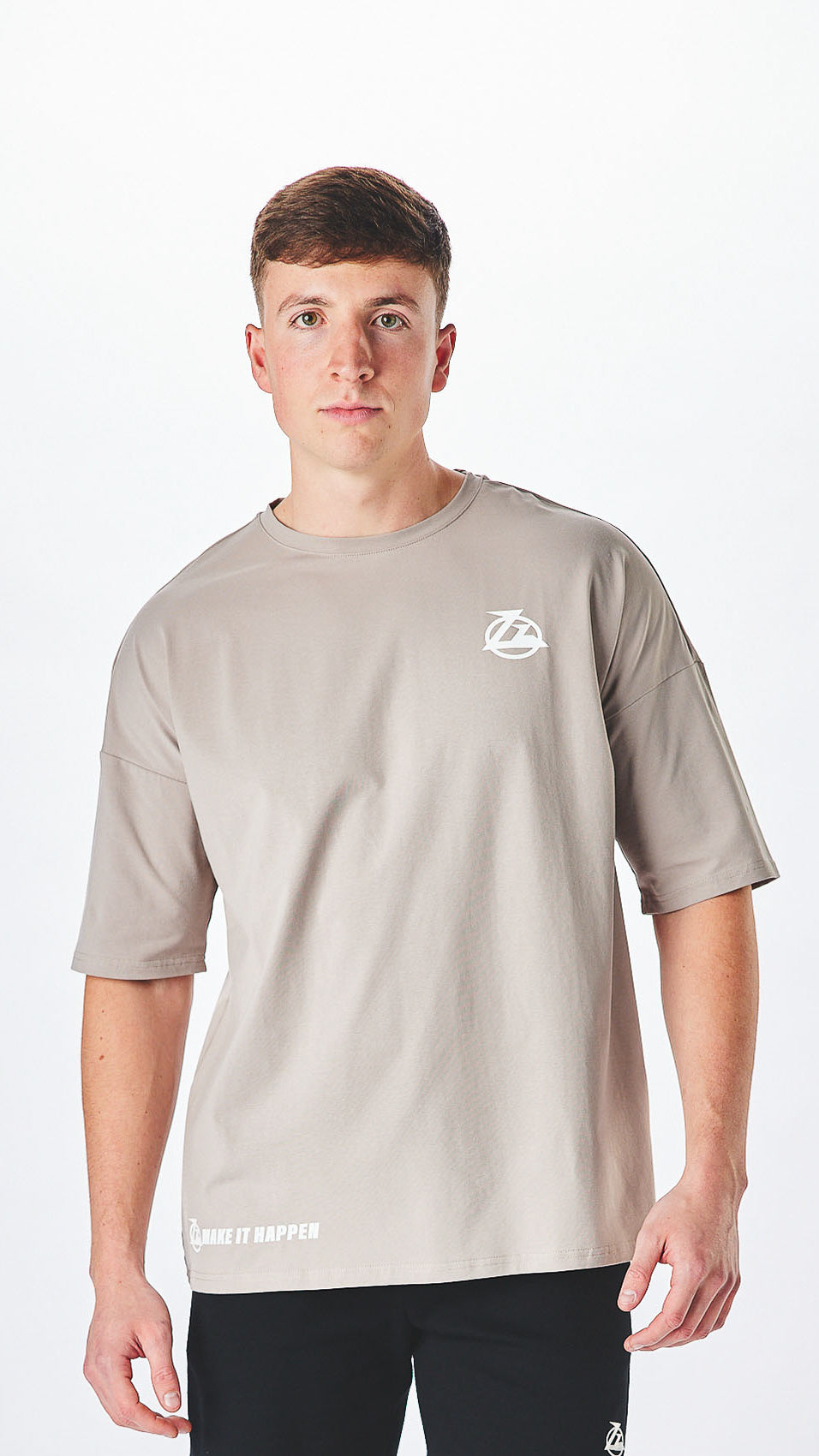 Smoke Grey Zz Oversized T-Shirt