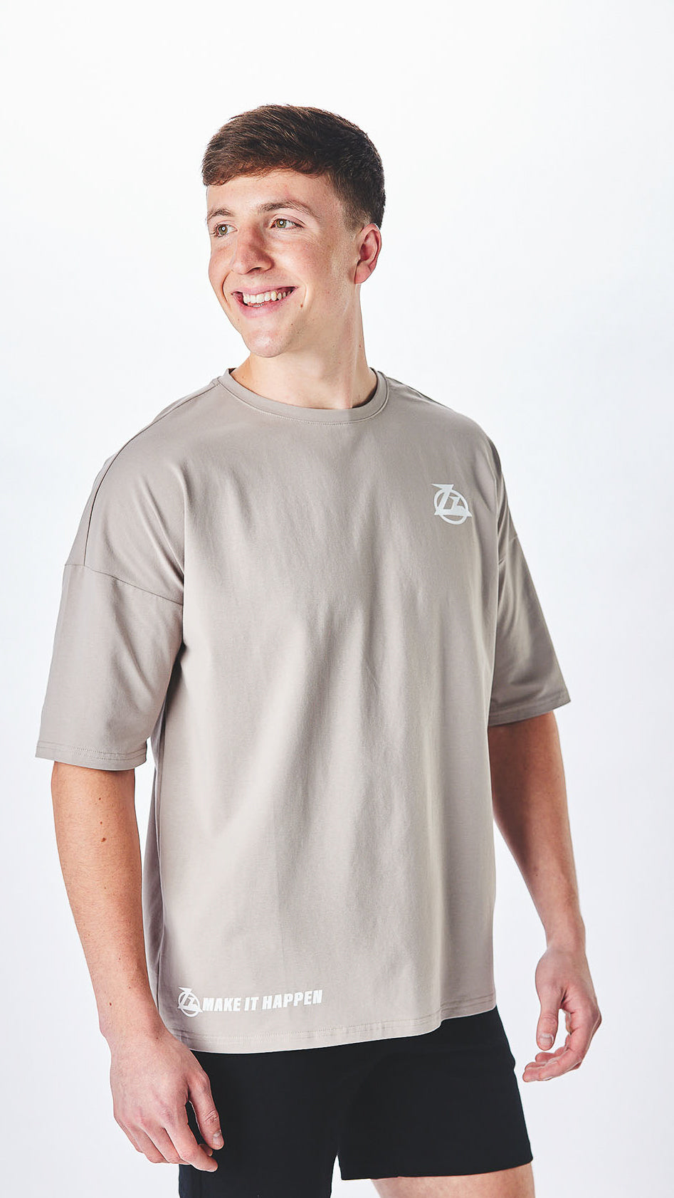 Smoke Grey Zz Oversized T-Shirt