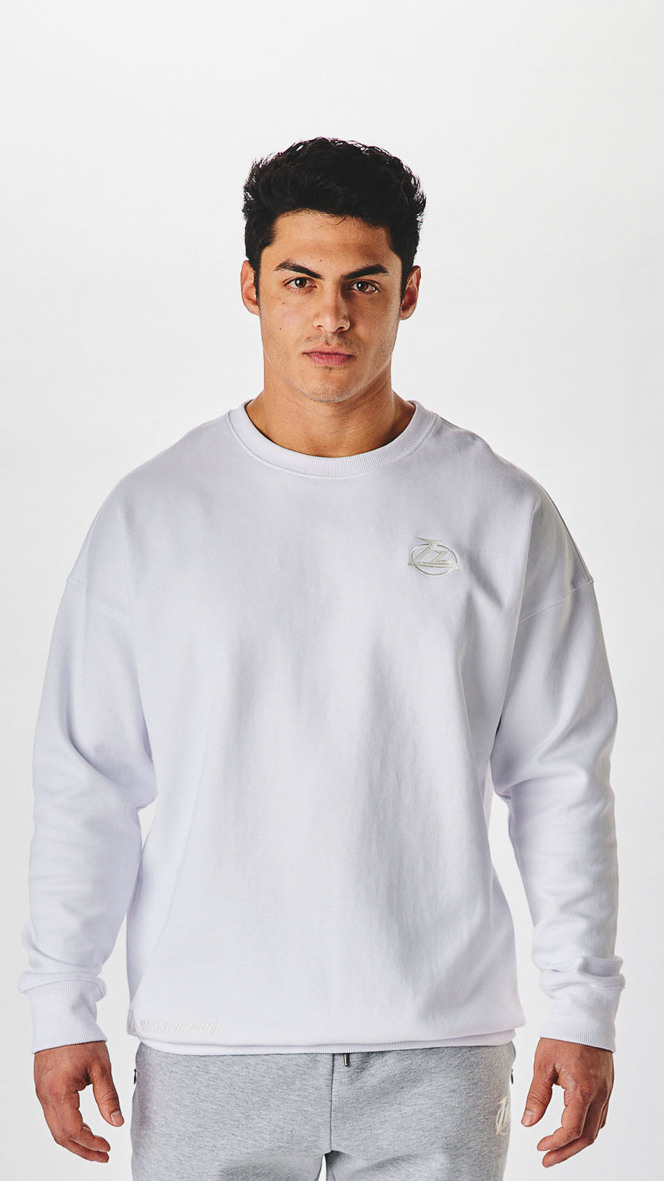 White Zz Essential Crewneck