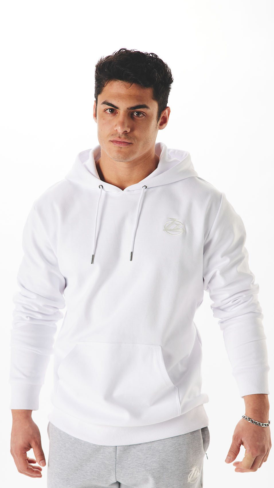 White Zz Essential Hoodie