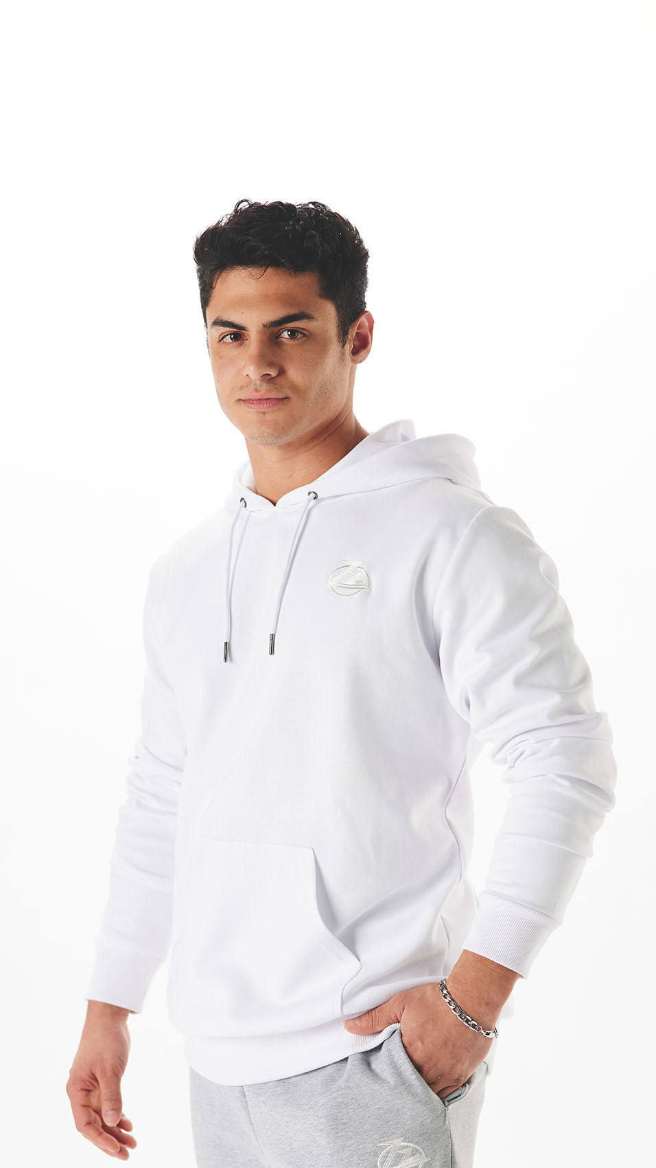 White Zz Essential Hoodie