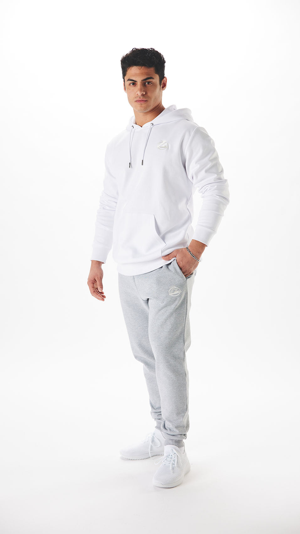 White Zz Essential Hoodie