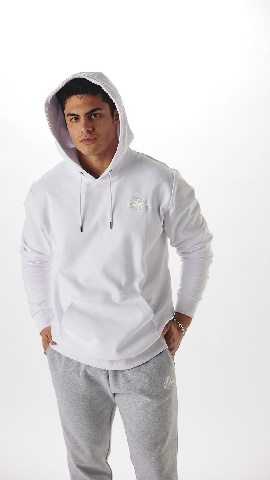 White Zz Essential Hoodie