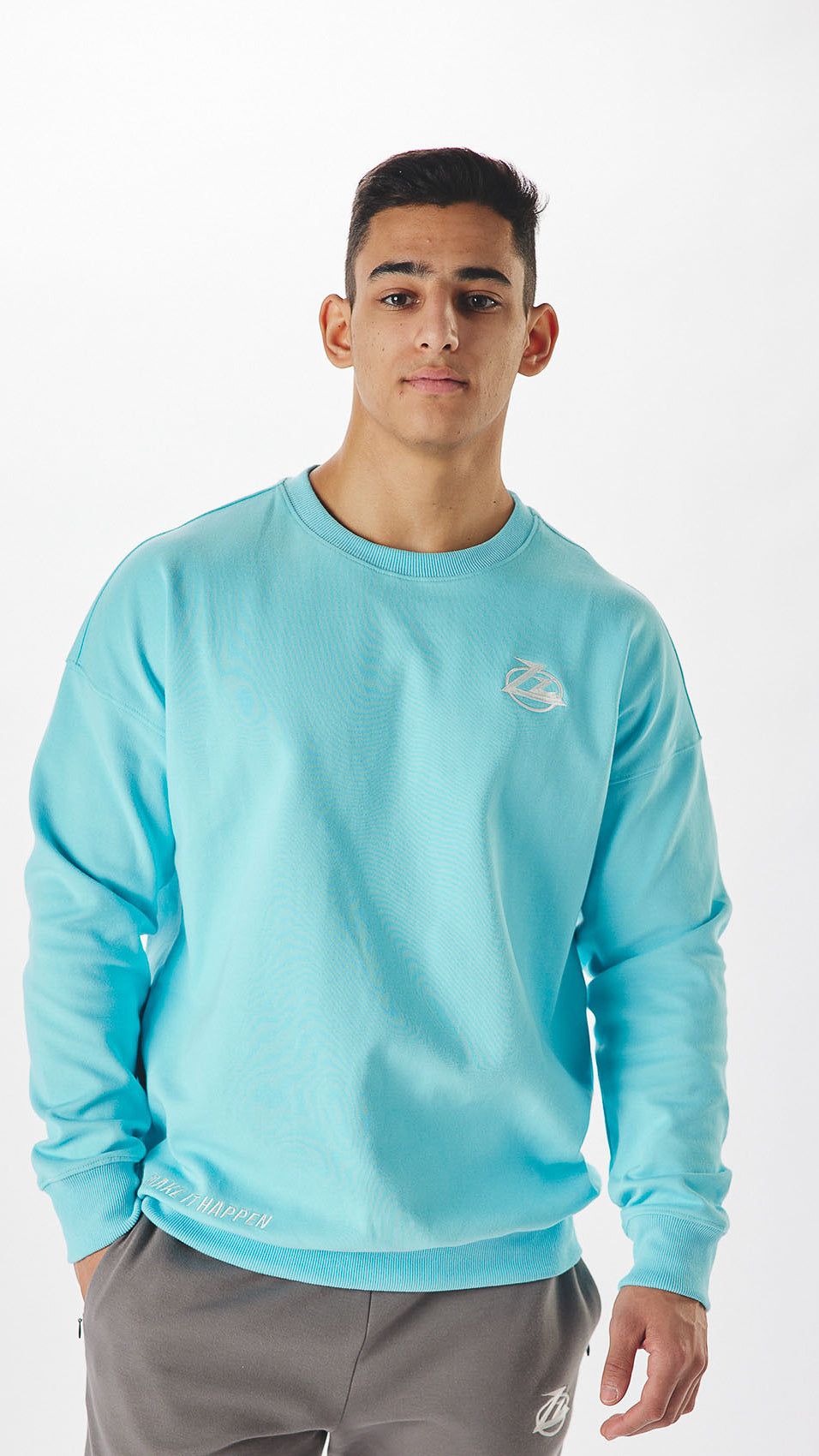 Teal Zz Essential Crewneck